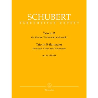 Partitions classique BARENREITER SCHUBERT FRANZ - TRIO B FLAT OP.99 - VIOLIN, CELLO AND PIANO Musique de chambre État correct reconditionné disponible sur Fnac