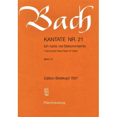 Partitions classique EDITION BREITKOPF BACH J.S. - KANTATE 21 ICH HATTE VIEL - CHANT, CHOEUR, PIANO Choeur et ensemble vocal État correct reconditionné disponible sur Fnac