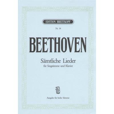 Acheter Partitions classique EDITION BREITKOPF BEETHOVEN LUDWIG VAN - SAMTLICHE LIEDER - HIGH VOICE, PIANO Choeur et ensemble vocal État correct - 24,47 € Partitions classique EDITION BREITKOPF BEETHOVEN LUDWIG VAN - SAMTLICHE LIEDER - HIGH VOICE, PIANO Choeur et ensemble vocal État correct reconditionné disponible sur Fnac