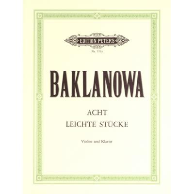 Acheter Partitions classique EDITION PETERS BAKLANOWA NATALJA - EIGHT EASY PIECES - VIOLIN AND PIANO Violon État correct - 14,60 € Partitions classique EDITION PETERS BAKLANOWA NATALJA - EIGHT EASY PIECES - VIOLIN AND PIANO Violon État correct reconditionné disponible sur Fnac
