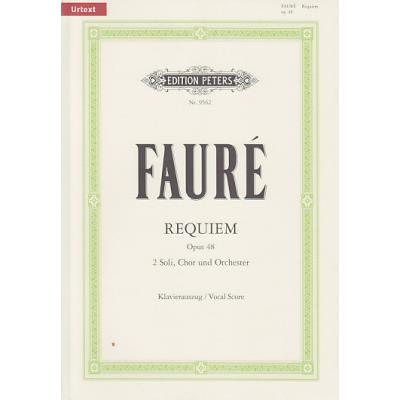 Partitions classique EDITION PETERS FAURE G. - REQUIEM OP. 48 - VOCAL SCORE (PAR 10 MINIMUM) Choeur et ensemble vocal État correct reconditionné disponible sur Fnac