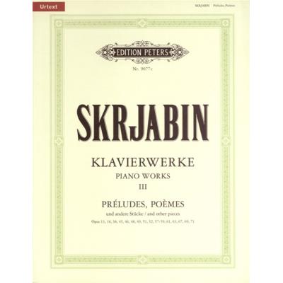 Partitions classique EDITION PETERS SKRYABIN ALEXANDER - PIANO WORKS VOL.3 - PIANO Piano État correct reconditionné disponible sur Fnac