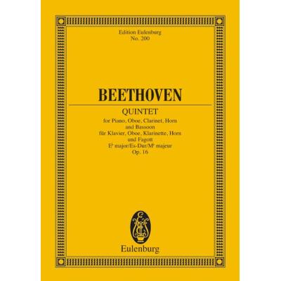 Partitions classique EULENBURG BEETHOVEN LUDWIG VAN - QUINTET EB MAJOR OP. 16 - PIANO, OBOE, CLARINET, HORN AND BASSOON Piano État correct reconditionné disponible sur Fnac