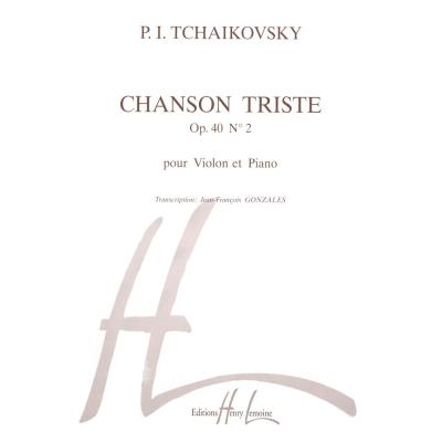 Partitions classique LEMOINE TCHAIKOVSKY P.-I. / GONZALES J.-F. - CHANSON TRISTE - VIOLON, PIANO Violon État correct reconditionné disponible sur Fnac