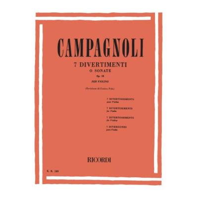 Partitions classique RICORDI CAMPAGNOLI B. - 7 DIVERTIMENTI O SONATE OP.18 - VIOLON Violon État correct reconditionné disponible sur Fnac
