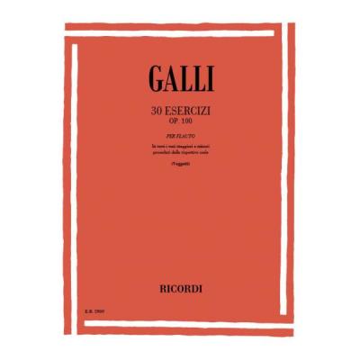 Partitions classique RICORDI GALLI R. - 30 ESERCIZI OP. 100 - FLUTE Flûte traversière État correct reconditionné disponible sur Fnac