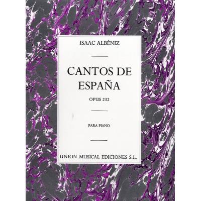 Partitions classique UME (Union Musical Ediciones) ALBENIZ CANTOS DE ESPANA OP.232 COMPLETE - PIANO SOLO Piano État correct reconditionné disponible sur Fnac