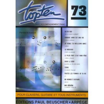 Partitions variété, pop, rock... PAUL BEUSCHER PUBLICATIONS TOP TEN N°73 - PVG Piano voix guitare État correct reconditionné disponible sur Fnac