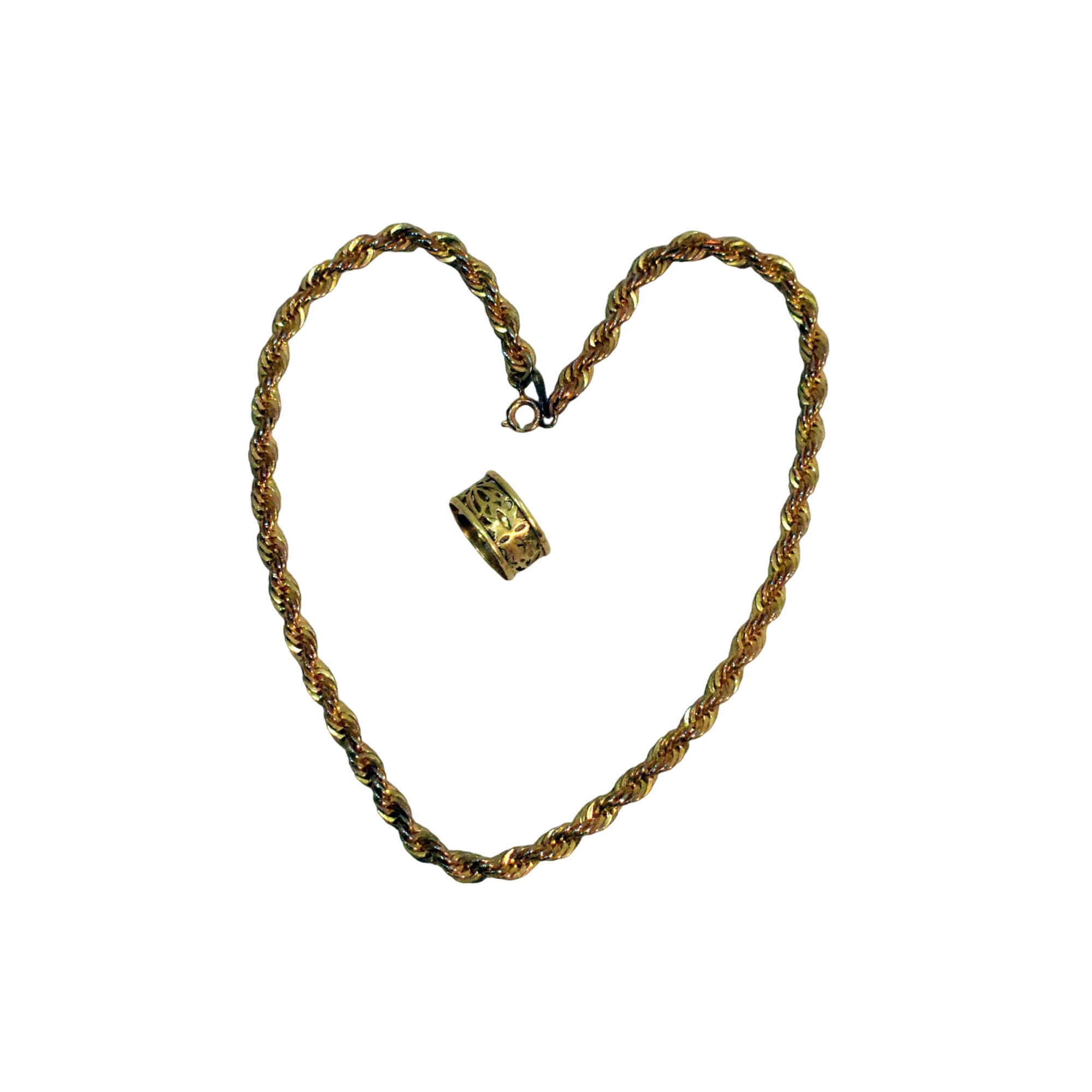 Acheter Parure Collier & Bague - Métal Doré Bon état - 32,00 € Parure Collier & Bague - Métal Doré Bon état reconditionné disponible sur Label Emmaüs
