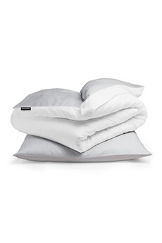 Parure de lit - Soft Wonder-Edition - 135x200 cm - Gris clair / Blanc Bon état N/A reconditionné disponible sur Darty