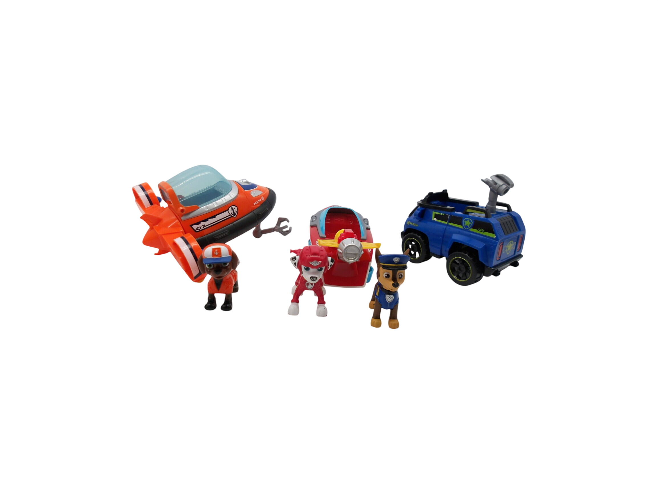 Pat'Patrouille - Figurines Marcus, Zuma et Chase et véhicules Très bon état - 22,90 € Pat'Patrouille - Figurines Marcus, Zuma et Chase et véhicules Très bon état reconditionné disponible sur Label Emmaüs