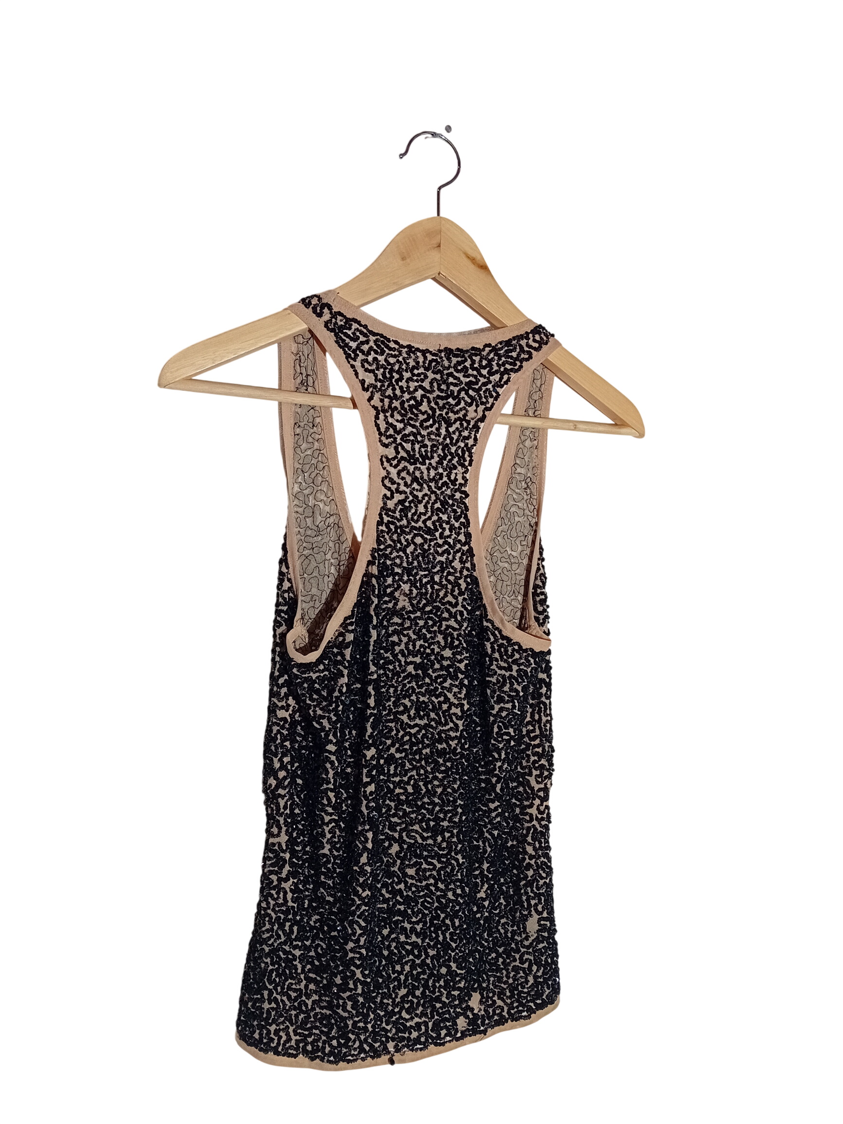 Voir photo 2 de Patrizia Pepe Débardeur Sequins Noir Nude L (T4271) Patrizia Pepe Débardeur Sequins Noir Nude L (T4271) Bon état reconditionné photo 2