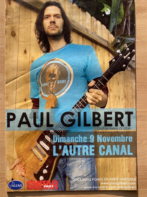 Paul Gilbert - Guitare-hero // USA - 49x34cm - Affiche État correct reconditionné disponible sur Fnac