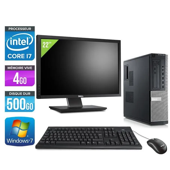 PC Dell 990 -Core i7 -3.4GHz -4Go -500Go +Ecran 22 Reconditionné - 349,00 € PC Dell 990 -Core i7 -3.4GHz -4Go -500Go +Ecran 22 Reconditionné Dell reconditionné disponible sur Cdiscount Seconde Vie | Dero