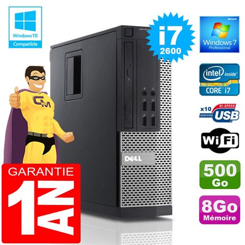 Pc dell 990 sff core i7-2600 ram 8go disque 500 go wifi w7 État correct Dell reconditionné disponible sur Fnac