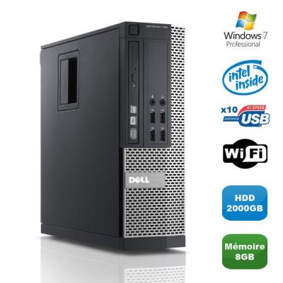 PC DELL Optiplex 790 SFF Intel Pentium G840 2.8Ghz 8Go DDR3 2To WiFi Win 7 Pro État correct Dell reconditionné disponible sur Fnac