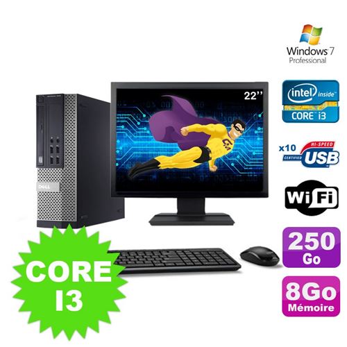 Pc dell optiplex 990 sff i3-2120 3.3ghz 8go 250go dvd wifi w7 ecran 22' Occasion Dell reconditionné disponible sur Fnac | Dero