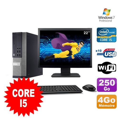 Pc dell optiplex 990 sff i5-2400 3.1ghz 4go 250go dvd wifi w7 ecran 22' Occasion Dell reconditionné disponible sur Fnac | Dero