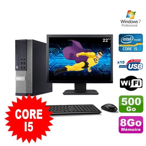 Pc dell optiplex 990 sff i5-2400 3.1ghz 8go 500go dvd wifi w7 ecran 22' Occasion Dell reconditionné disponible sur Fnac | Dero