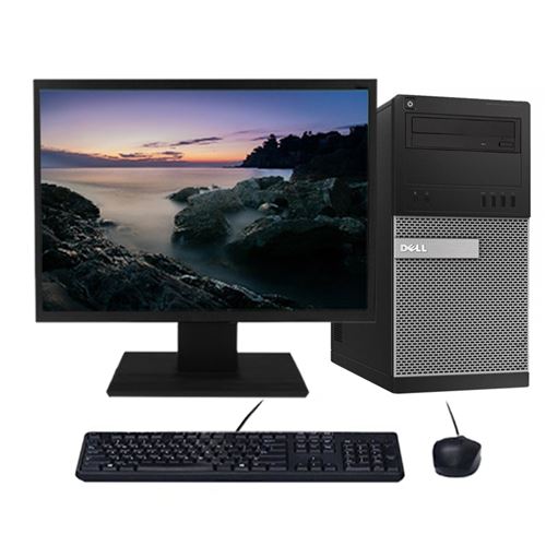 PC Dell Tour Optiplex 9020 i5-4570 3.20GHz 8Go/1To SSD Wifi W10 + Ecran 22 État correct Dell reconditionné disponible sur Fnac