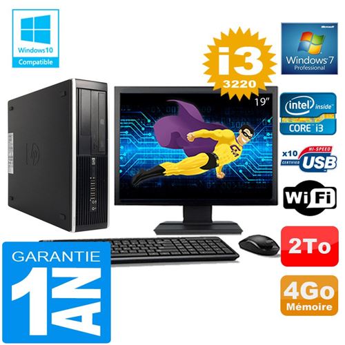 Pc hp compaq 8300 sff core i3-3220 ram 4go disque 2 to wifi w7 ecran 19' État correct Hewlett-Packard reconditionné disponible sur Fnac | Dero