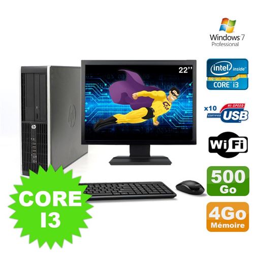 Pc hp compaq elite 8100 sff core i3-530 4go 500go dvd wifi w7 ecran 22' Occasion Hewlett-Packard reconditionné disponible sur Fnac | Dero