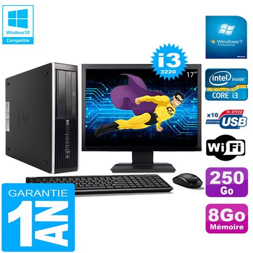 Pc hp compaq pro 6300 sff i3-3220 8go 250go graveur dvd wifi w7 ecran 17' État correct - 229,00 € Pc hp compaq pro 6300 sff i3-3220 8go 250go graveur dvd wifi w7 ecran 17' État correct Hewlett-Packard reconditionné disponible sur Fnac