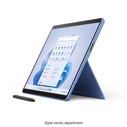 PC Hybride Microsoft Surface Pro 9 13" Ecran tactile Intel Core i5 8 Go RAM 256 Go SSD Bleu Saphir État correct Microsoft reconditionné disponible sur Fnac