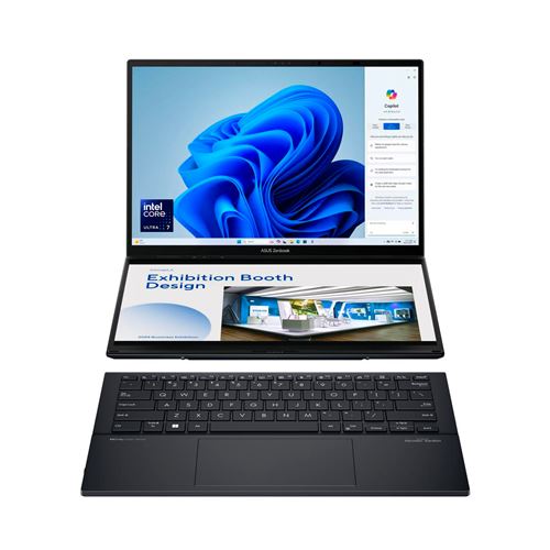 PC Portable Asus Zenbook Duo UX8406MA-QL032W 14" OLED Ecran tactile Intel Core Ultra 7 16 Go RAM 1 To SSD Gris État correct Asus reconditionné disponible sur Fnac
