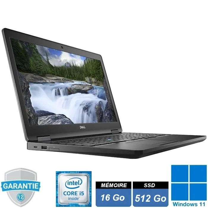 PC portable - DELL - Latitude 5590 - 15 6 FHD - i5-8350U - RAM 16 Go - SSD 512Go - Clavier Rétroéclairé - Win 11 Pro Reconditionné Dell reconditionné disponible sur Cdiscount Seconde Vie