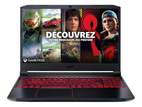 PC Portable Gaming Acer Nitro 5 AN515-55-59BS 15,6" Intel Core i5 8 Go RAM 512 Go SSD Nvidia RTX 3050 Noir + 1 mois d'abonnement Xbox Game Pass État correct Acer reconditionné disponible sur Fnac