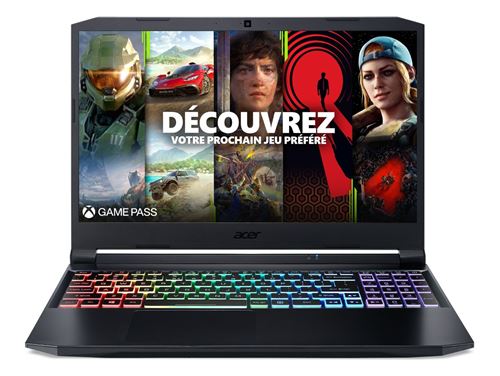 PC Portable Gaming Acer Nitro 5 AN515-57-75UC 15,6" Full HD 144Hz Intel Core i7 16 Go RAM 512 Go SSD Nvidia RTX 3070 Noir schiste + 1 mois d'abonnement Xbox Game Pass État correct Acer reconditionné disponible sur Fnac