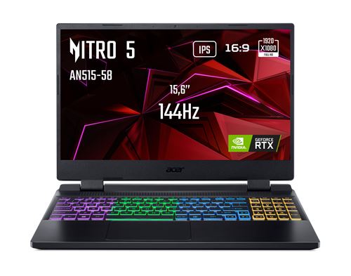 PC Portable Gaming Acer Nitro 5 AN515-58-57GF 15.6" Full HD 144hZ Intel Core i5 16 Go RAM 512 Go SSD GeForce RTX 4060 TGP 115W Noir État correct Acer reconditionné disponible sur Fnac