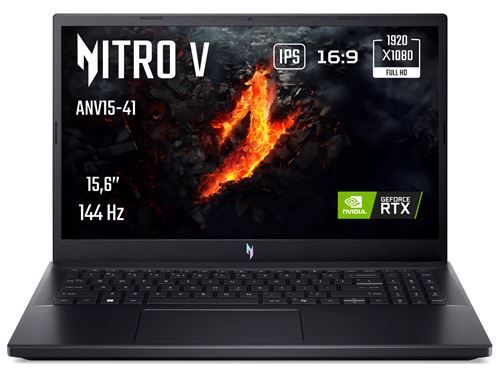 PC Portable Gaming Acer Nitro V 15 ANV15-41-R6RH 15,6" Full HD 144 Hz AMD Ryzen™ 7 16 Go RAM 512 Go SSD Nvidia GeForce RTX 4050 Noir État correct Acer reconditionné disponible sur Fnac