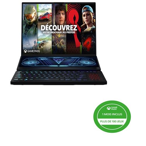 PC Portable Gaming Asus ROG ZEPHYRUS-DUO-GX650RX-085W 16" AMD Ryzen 9 32 Go RAM 1 To SSD Noir + 1 mois d'abonnement Xbox Game Pass État correct - 3410,99 € PC Portable Gaming Asus ROG ZEPHYRUS-DUO-GX650RX-085W 16" AMD Ryzen 9 32 Go RAM 1 To SSD Noir + 1 mois d'abonnement Xbox Game Pass État correct Asus reconditionné disponible sur Fnac