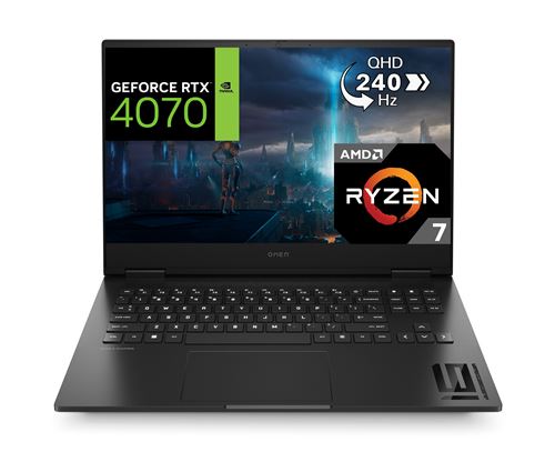 PC Portable Gaming HP Omen 16-xf0006nf 16,1" FreeSync QHD 240Hz AMD Ryzen 7 32 Go RAM 1 To SSD Nvidia GeForce RTX 4070 Noir État correct Hewlett-Packard reconditionné disponible sur Fnac