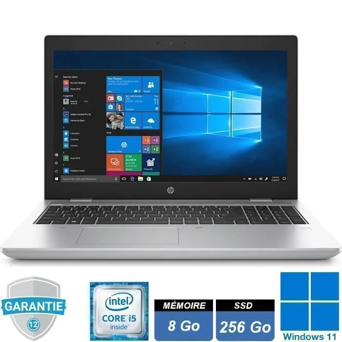 PC portable - HP - Probook 650 G5 - 15 6 FHD - i5-8265U - RAM 8 Go - SSD 256Go - Win 11 Pro Reconditionné Hewlett-Packard reconditionné disponible sur Cdiscount Seconde Vie | Dero
