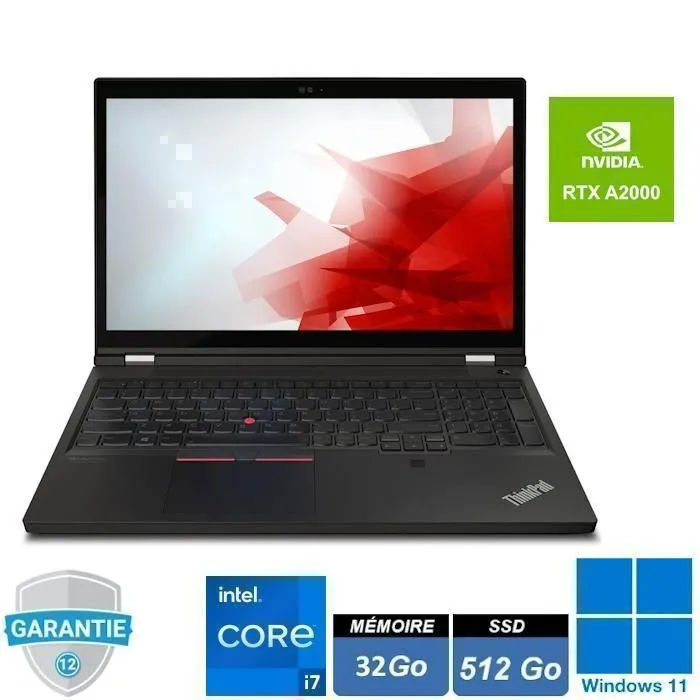 PC portable - Lenovo - ThinkPad - P15 Gen2 - 156 - i7-11850H - RAM 32Go - SSD512Go - RTX A2000 - Windows 11 Pro Reconditionné Lenovo reconditionné disponible sur Cdiscount Seconde Vie