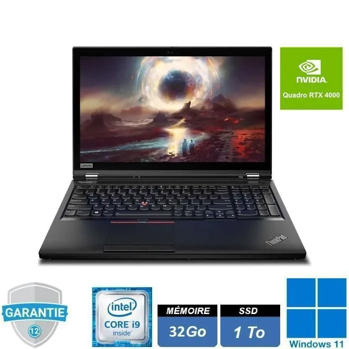PC portable - Lenovo - ThinkPad - P53 - 15 6 - i9 9980H - RAM 32Go - SSD1To - Quadro RTX 4000 8Go - Windows 11 Pro Reconditionné Lenovo reconditionné disponible sur Cdiscount Seconde Vie | Dero