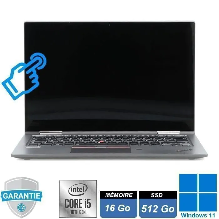 PC portable - Lenovo - ThinkPad - X1 Yoga Gen 5 - 14 - i5 10310U - RAM 16Go - SSD 512Go - Tactile - Windows 11 Pro refurbished reconditionné disponible sur Cdiscount Seconde Vie