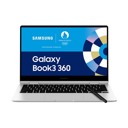 PC Portable Samsung Galaxy Book3 360 13,3" Tactile Intel Evo Core i7 16 Go RAM 512 Go SSD Argent État correct Samsung reconditionné disponible sur Fnac