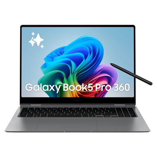 PC Portable Samsung Galaxy Book5 Pro 360 écran tactile 16'' 120Hz Copilot+PC Intel® Core™ Ultra 7 16 Go RAM 512 Go SSD Anthracite État correct Samsung reconditionné disponible sur Fnac