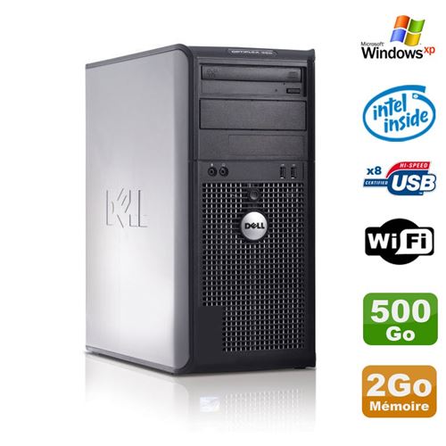 Pc tour dell optiplex 360 mt intel e7400 2.8ghz 2go disque 500go dvd wifi win xp État correct - 139,00 € Pc tour dell optiplex 360 mt intel e7400 2.8ghz 2go disque 500go dvd wifi win xp État correct Dell reconditionné disponible sur Fnac