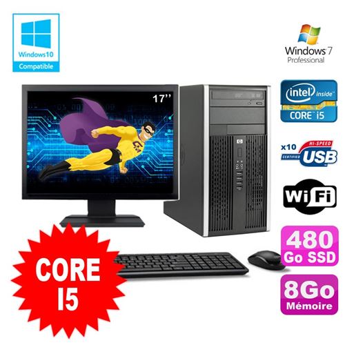 Pc tour hp pro 6200 core i5 3.1ghz 8go 480go ssd graveur wifi w7 ecran 17' État correct Hewlett-Packard reconditionné disponible sur Fnac