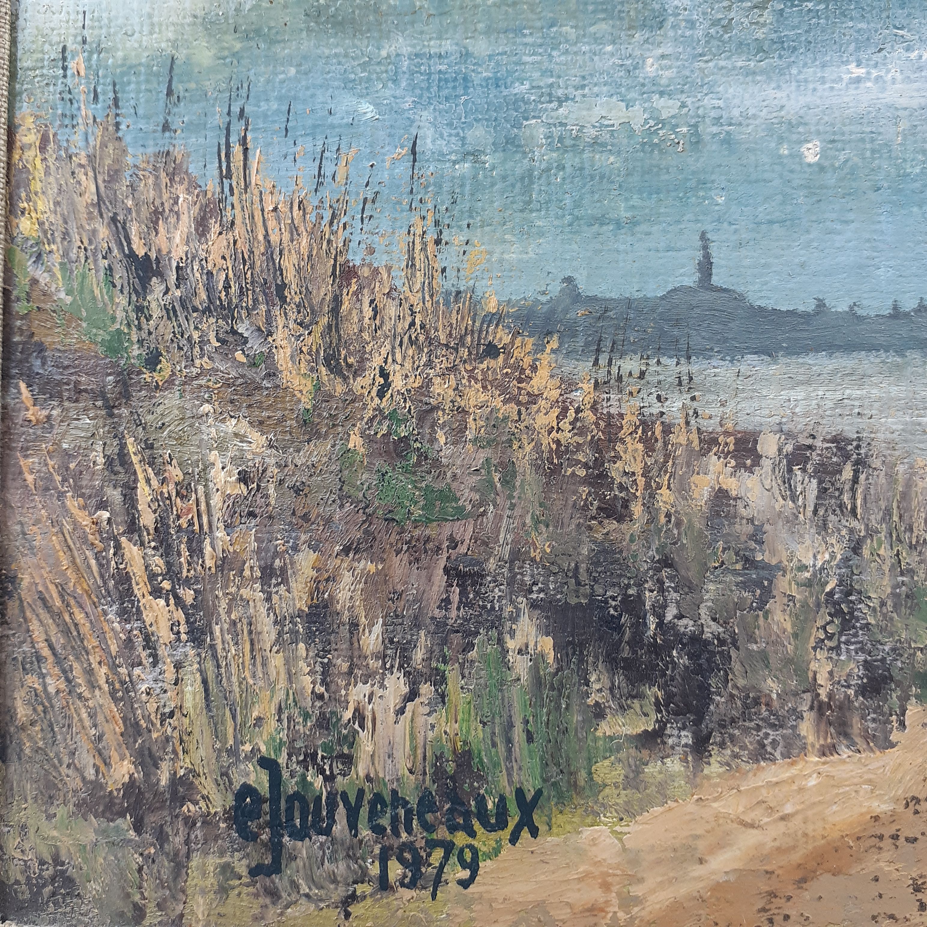 Voir photo 3 de Peinture huile sur panneau de particules - Jouvenaux 1979 Peinture huile sur panneau de particules - Jouvenaux 1979 Parfait état reconditionné photo 3
