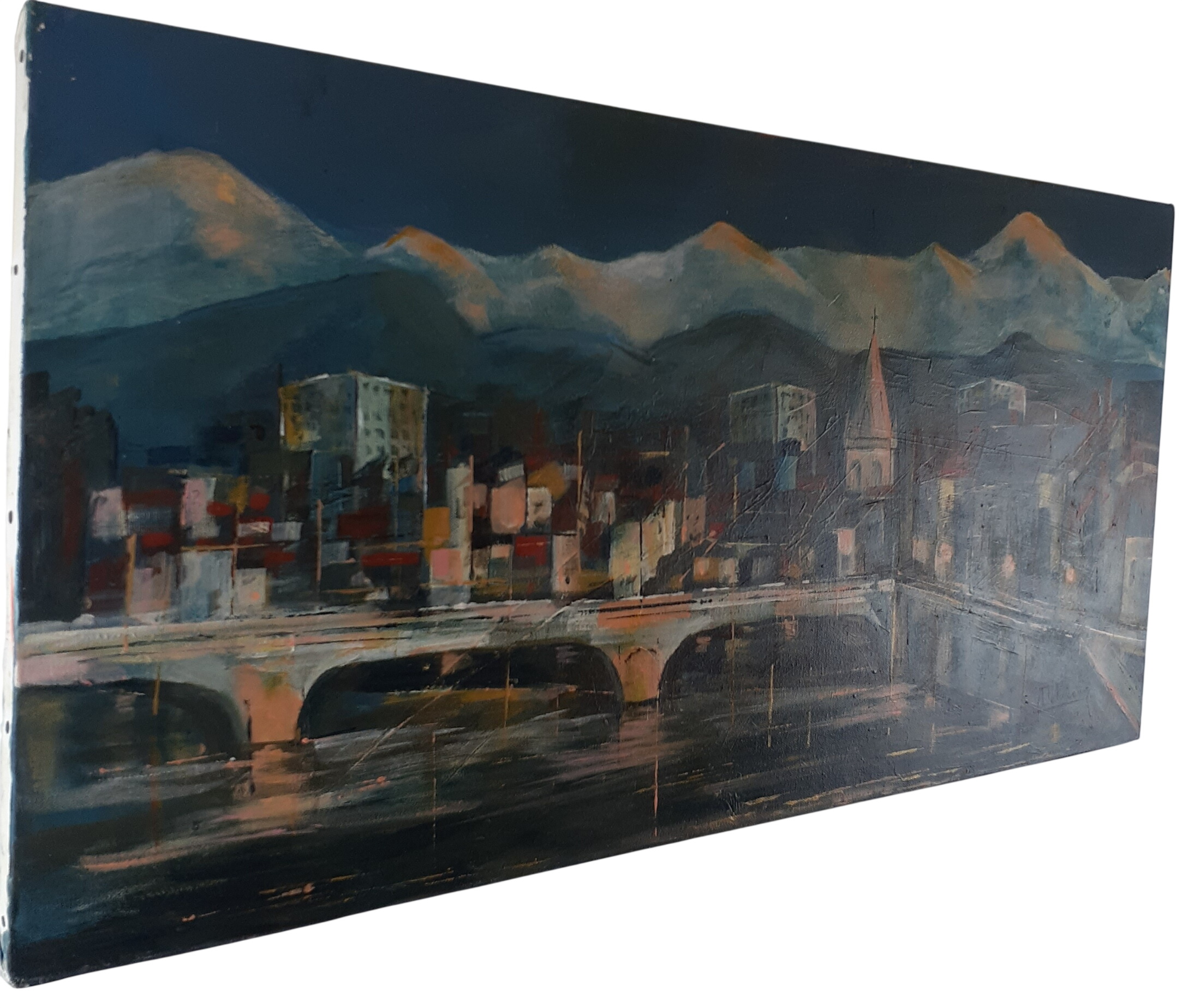 Peinture sur toile Grenoble Parfait état - 60,00 € Peinture sur toile Grenoble Parfait état reconditionné disponible sur Label Emmaüs