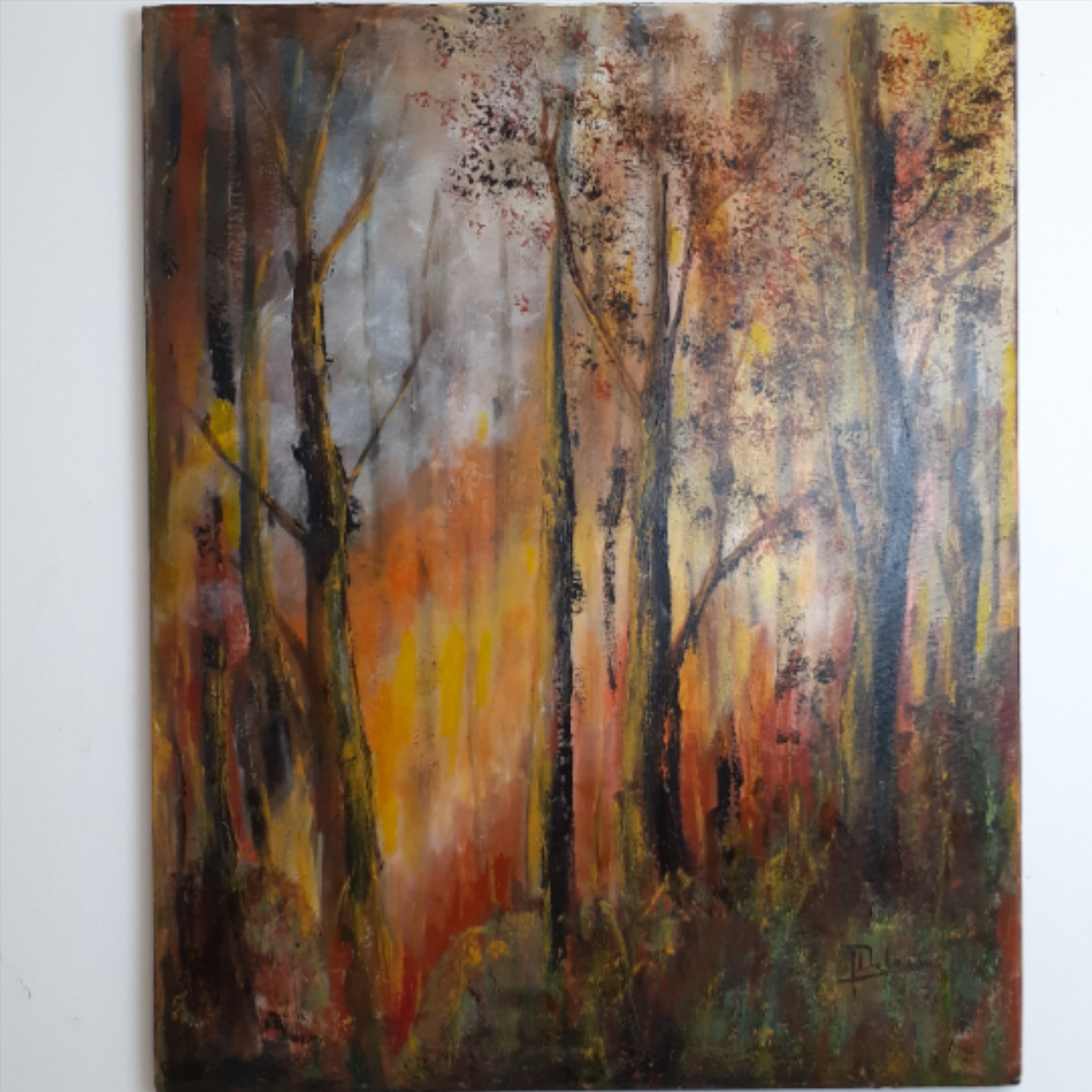 Voir photo 2 de Peinture sur toile paysage d'automne Peinture sur toile paysage d'automne Bon état reconditionné photo 2