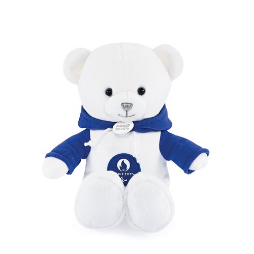 Peluche Doudou et Compagnie Ours Paris 2024 Blanc sweat à capuche bleu JO Paris 2024 État correct - 27,90 € Peluche Doudou et Compagnie Ours Paris 2024 Blanc sweat à capuche bleu JO Paris 2024 État correct Doudou et Compagnie reconditionné disponible sur Fnac