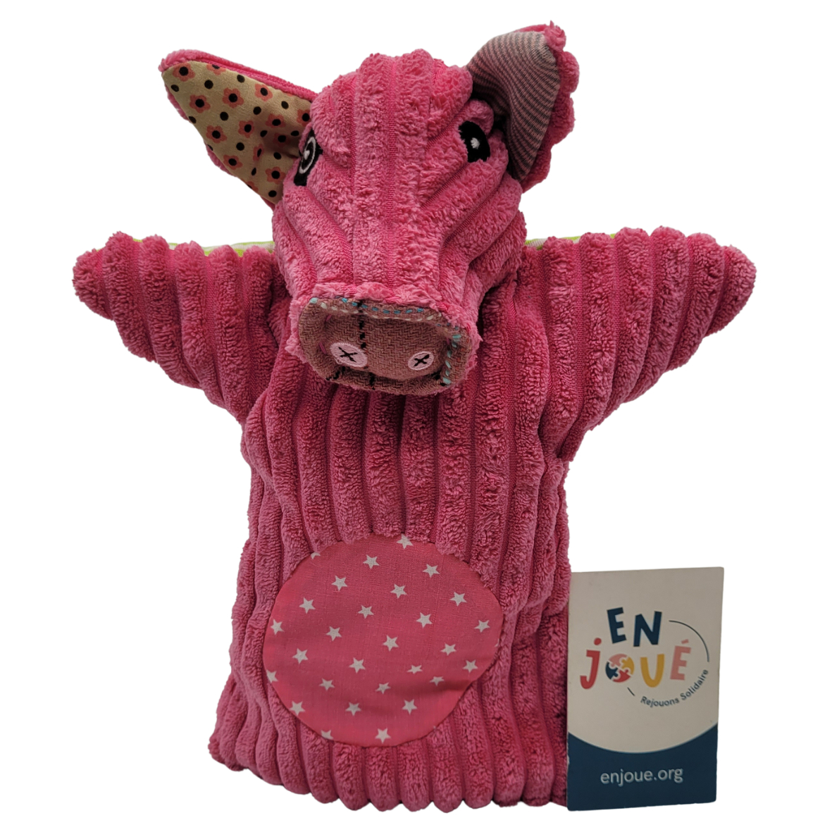 Voir photo 3 de Peluche - Doudou marionnette Jambonos le cochon - LES DEGLINGOS - À partir de 12 mois. Peluche - Doudou marionnette Jambonos le cochon - LES DEGLINGOS - À partir de 12 mois. Bon état reconditionné photo 3