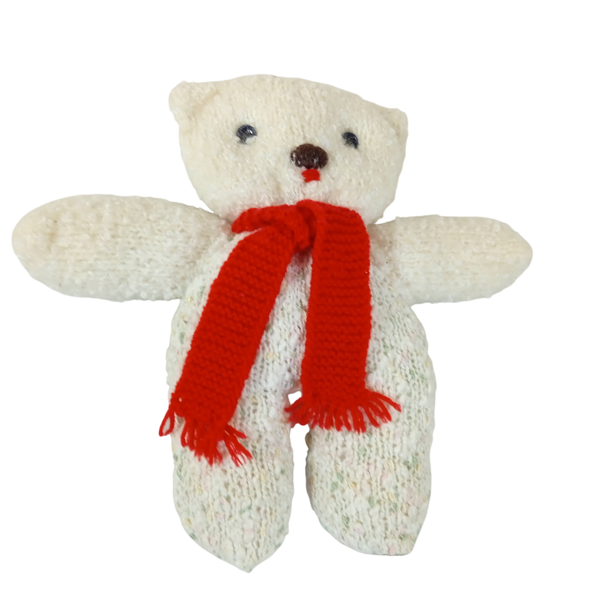 Acheter Peluche doudou ours blanc écharpe rouge 28 cm fait main Très bon état - 16,00 € Peluche doudou ours blanc écharpe rouge 28 cm fait main Très bon état reconditionné disponible sur Label Emmaüs